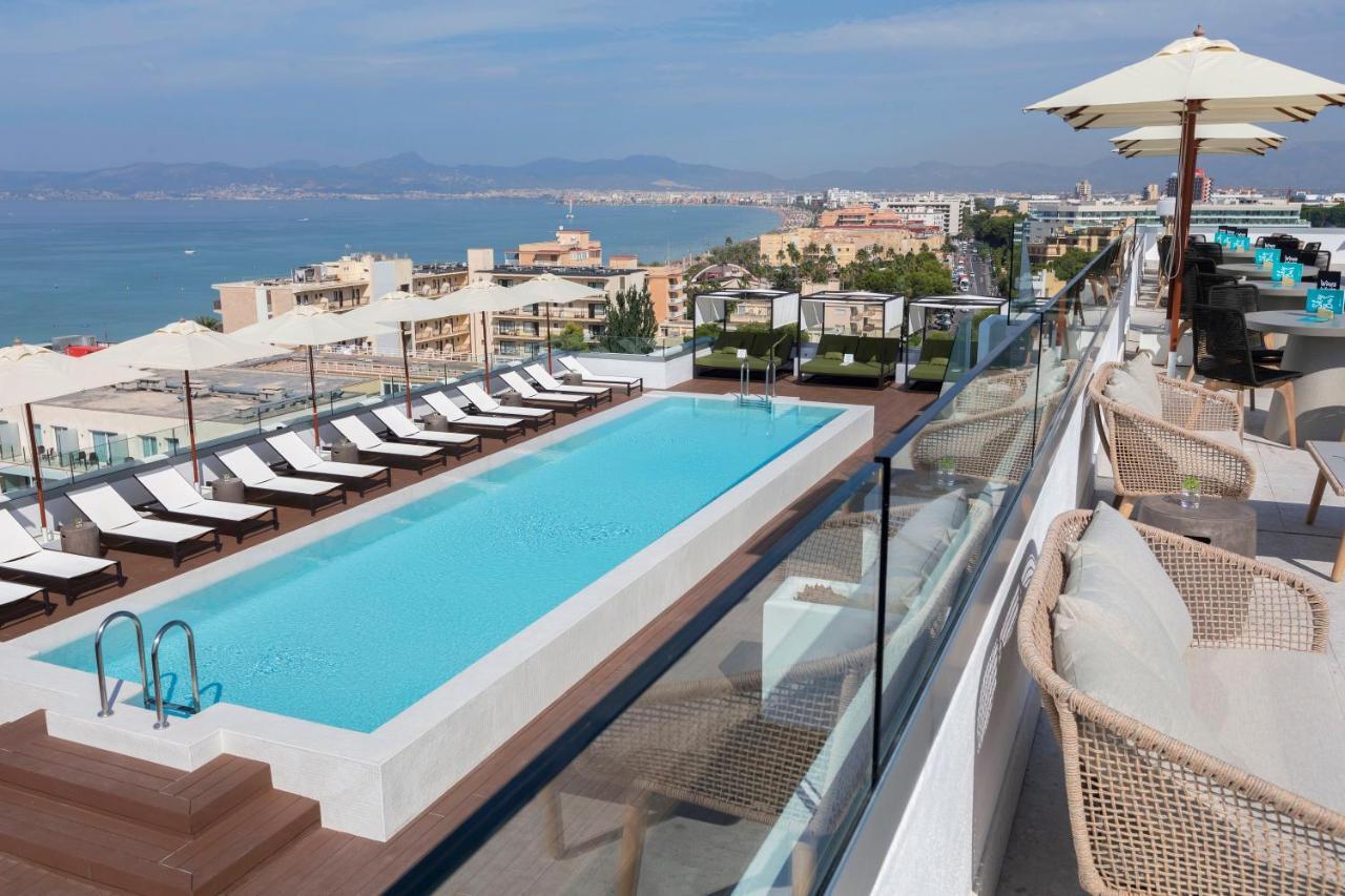 HM Ayron Park Otel Playa de Palma  Dış mekan fotoğraf Rooftop pool at the hotel